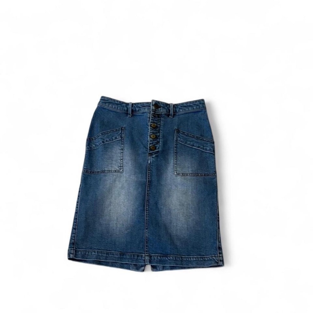 Pilcro‎ & The Letterpress Denim Midi Skirt Size 4